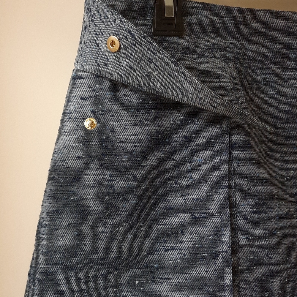 Stella McCartney Vintage Textured Navy Mini Skirt - Picture 5 of 10